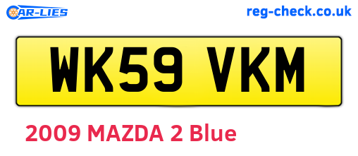 WK59VKM are the vehicle registration plates.