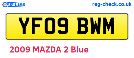 YF09BWM are the vehicle registration plates.