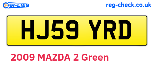 HJ59YRD are the vehicle registration plates.
