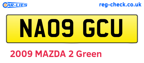 NA09GCU are the vehicle registration plates.