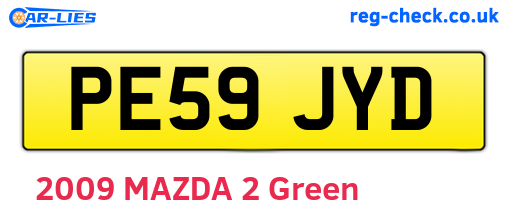 PE59JYD are the vehicle registration plates.