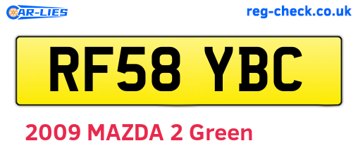 RF58YBC are the vehicle registration plates.