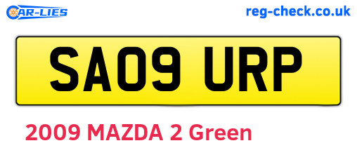 SA09URP are the vehicle registration plates.