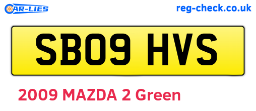 SB09HVS are the vehicle registration plates.