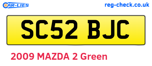 SC52BJC are the vehicle registration plates.