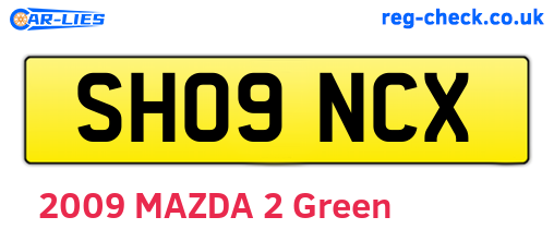 SH09NCX are the vehicle registration plates.
