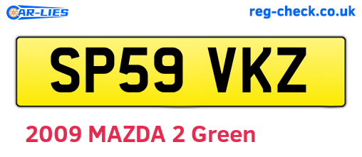SP59VKZ are the vehicle registration plates.