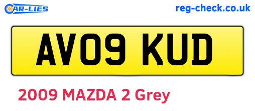 AV09KUD are the vehicle registration plates.