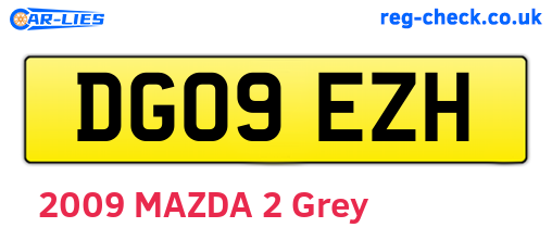 DG09EZH are the vehicle registration plates.