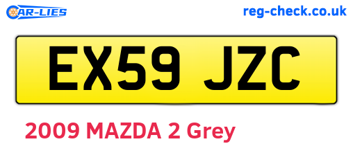 EX59JZC are the vehicle registration plates.