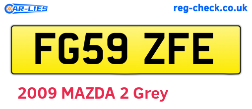 FG59ZFE are the vehicle registration plates.