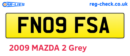 FN09FSA are the vehicle registration plates.