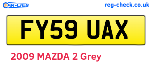 FY59UAX are the vehicle registration plates.