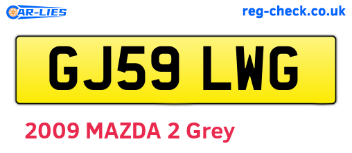 GJ59LWG are the vehicle registration plates.