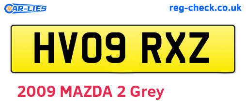 HV09RXZ are the vehicle registration plates.