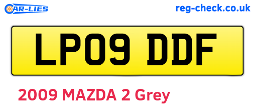 LP09DDF are the vehicle registration plates.