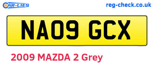 NA09GCX are the vehicle registration plates.