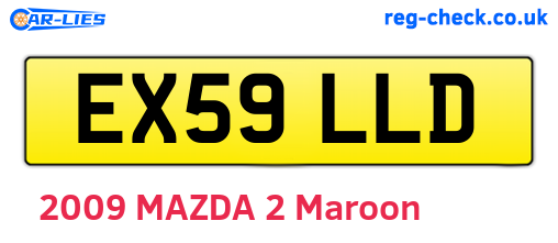 EX59LLD are the vehicle registration plates.