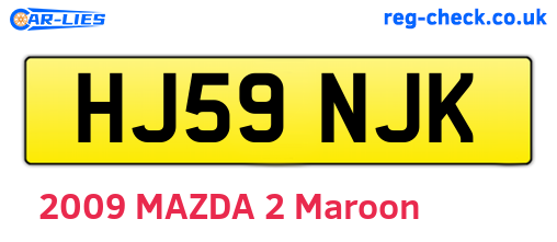 HJ59NJK are the vehicle registration plates.