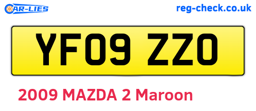 YF09ZZO are the vehicle registration plates.
