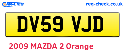 DV59VJD are the vehicle registration plates.