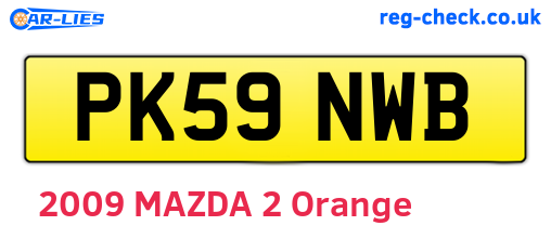 PK59NWB are the vehicle registration plates.
