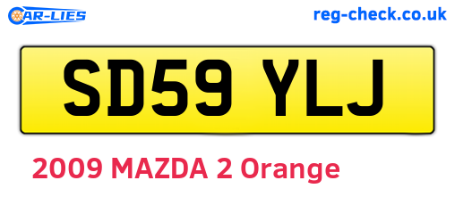 SD59YLJ are the vehicle registration plates.