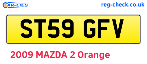 ST59GFV are the vehicle registration plates.