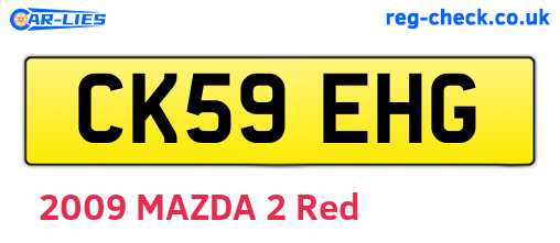 CK59EHG are the vehicle registration plates.