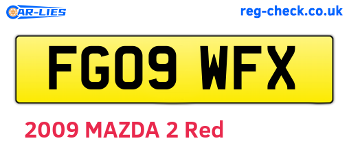 FG09WFX are the vehicle registration plates.