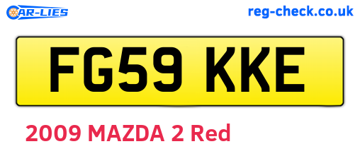 FG59KKE are the vehicle registration plates.