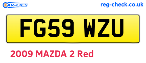 FG59WZU are the vehicle registration plates.