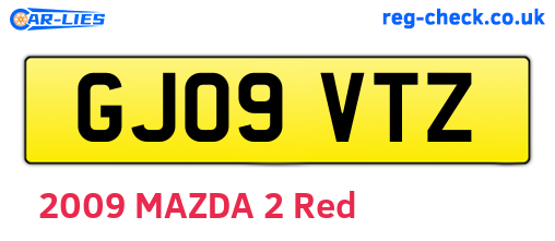 GJ09VTZ are the vehicle registration plates.