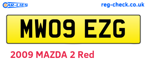 MW09EZG are the vehicle registration plates.