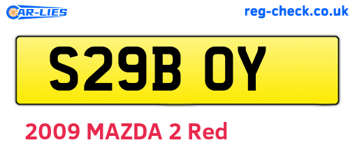 S29BOY are the vehicle registration plates.