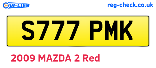 S777PMK are the vehicle registration plates.