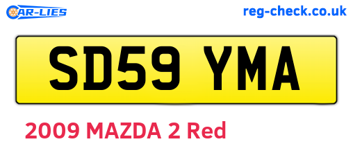 SD59YMA are the vehicle registration plates.
