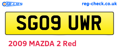 SG09UWR are the vehicle registration plates.
