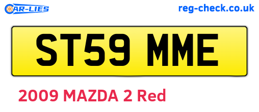 ST59MME are the vehicle registration plates.