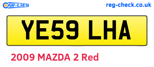 YE59LHA are the vehicle registration plates.