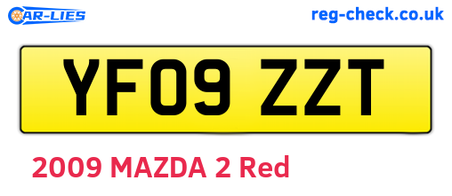 YF09ZZT are the vehicle registration plates.