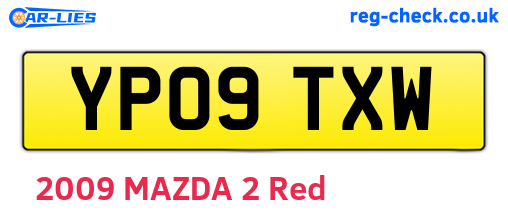 YP09TXW are the vehicle registration plates.