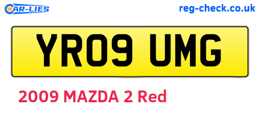 YR09UMG are the vehicle registration plates.