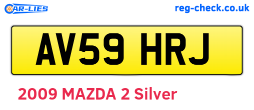 AV59HRJ are the vehicle registration plates.