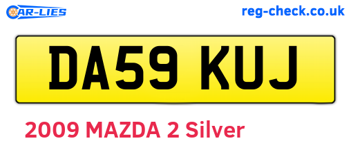 DA59KUJ are the vehicle registration plates.