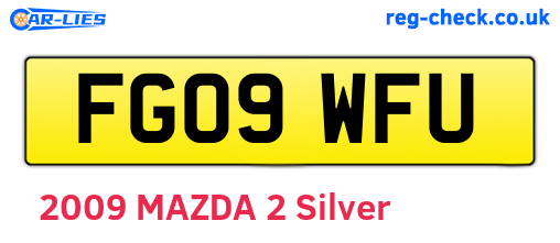 FG09WFU are the vehicle registration plates.