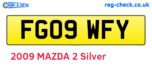 FG09WFY are the vehicle registration plates.