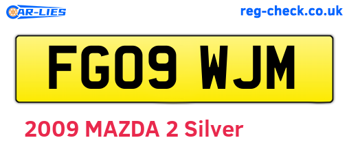 FG09WJM are the vehicle registration plates.