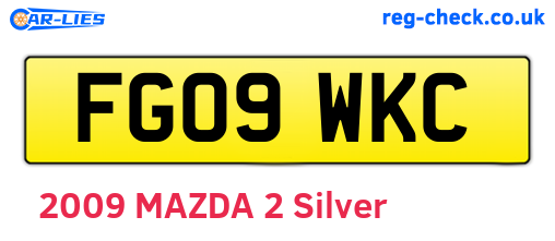 FG09WKC are the vehicle registration plates.