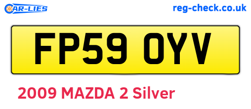 FP59OYV are the vehicle registration plates.